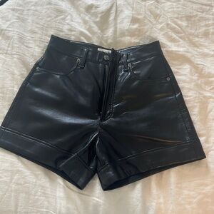 Agolde Leather Shorts
